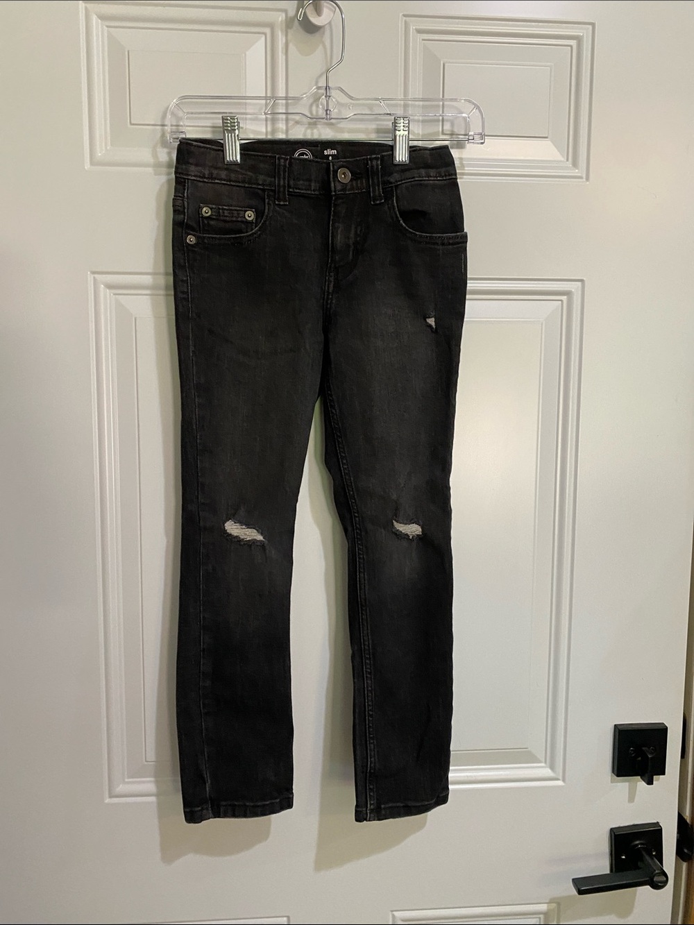 wonder nation Black Slim Ripped Kids Jeans